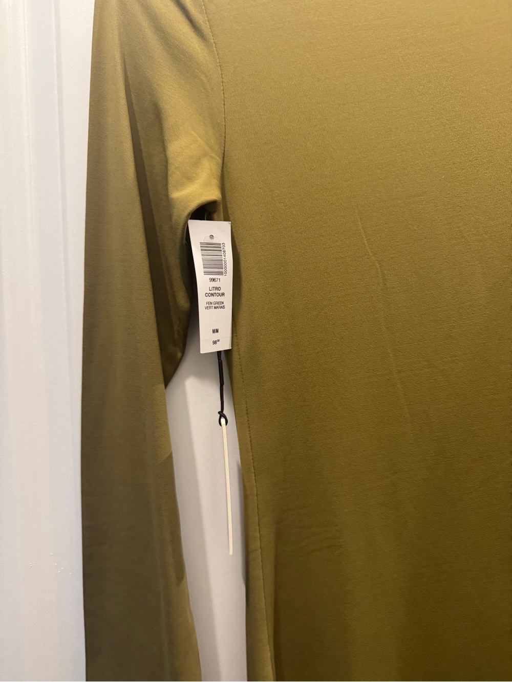 Aritzia Olive Green Long Sleeve Midi Dress - Picture 3 of 3